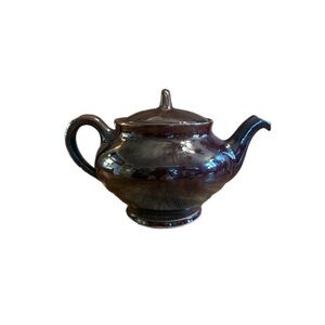 Vintage Royal Canadian Art Pottery Brown Glaze Ceramic Teapot Dripless Hamilton